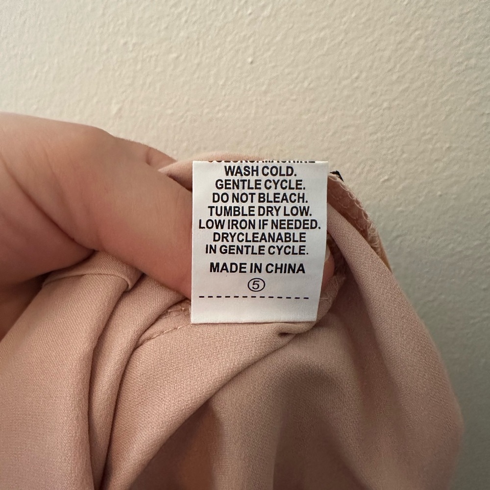 SHEIN Blush Pink Asymmetrical Slip Dress - Picture 7 of 8